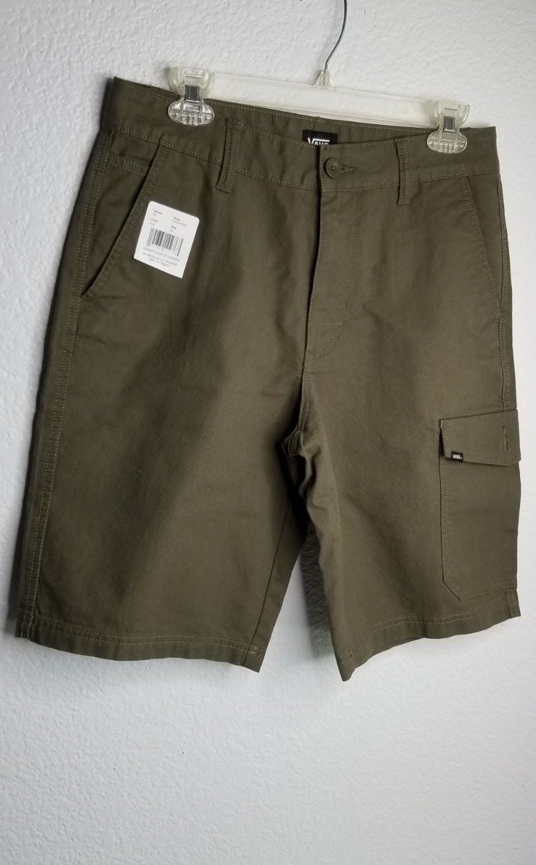 various sizes Van's New 30 Sz Front Flat Short Green Out-B Reverse Men various sizes Van's New 30 Sz Front Flat Short Green Out-B Reverse Men
