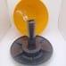 Vintage 45 rpm DISK-GO-CASE Record Holder/Tote - Yellow With White Handle