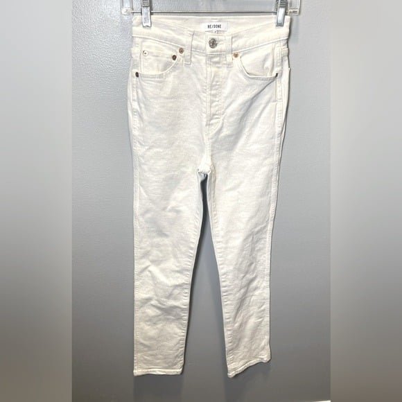 RE/DONE Women's Originals 80s Slim Straight Vintage White Size 25