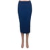 NEW Theory 245 Navy Blue Ribbed Slit Bodycon Midi Straight Pencil Skirt Sz XSP