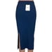 NEW Theory 245 Navy Blue Ribbed Slit Bodycon Midi Straight Pencil Skirt Sz XSP