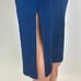 NEW Theory 245 Navy Blue Ribbed Slit Bodycon Midi Straight Pencil Skirt Sz XSP