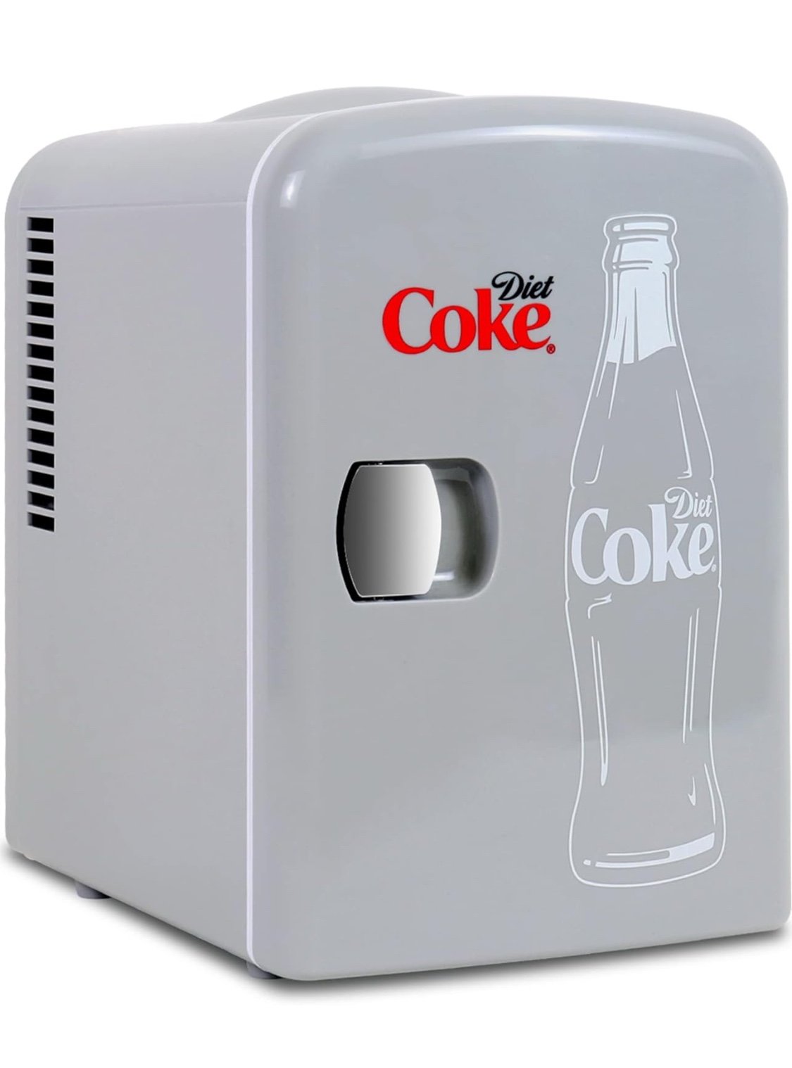 Diet Coke Mini Fridge - Refrigerator for Bedroom Skincare Office, Portable Table