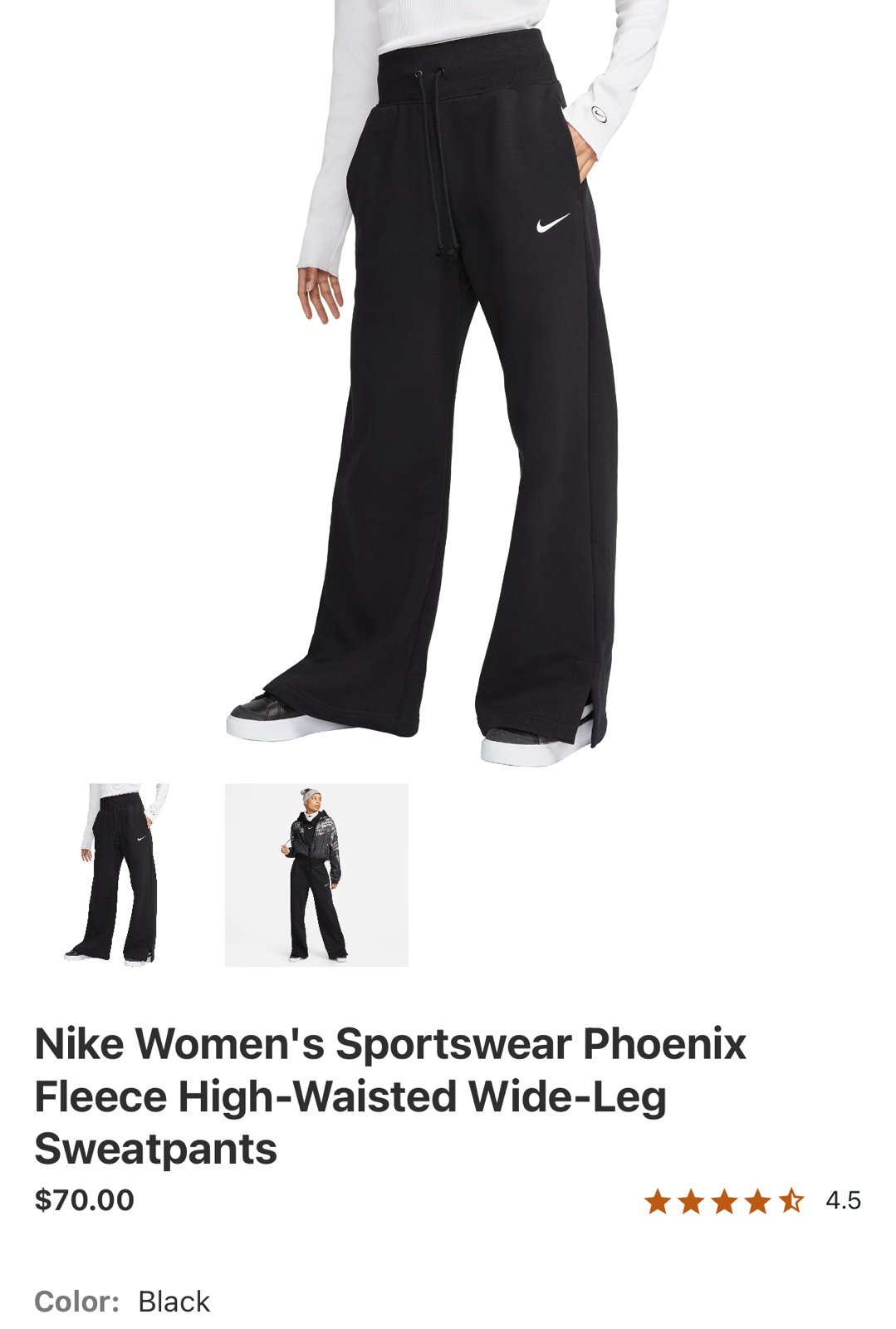 Nike Phoenix Wide Leg Sweatpants