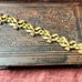 Vintage 1950s CORO Pink and Gold Enamel Floral Leaf Necklace