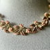 Vintage 1950s CORO Pink and Gold Enamel Floral Leaf Necklace