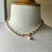 Vintage 1950s CORO Pink and Gold Enamel Floral Leaf Necklace