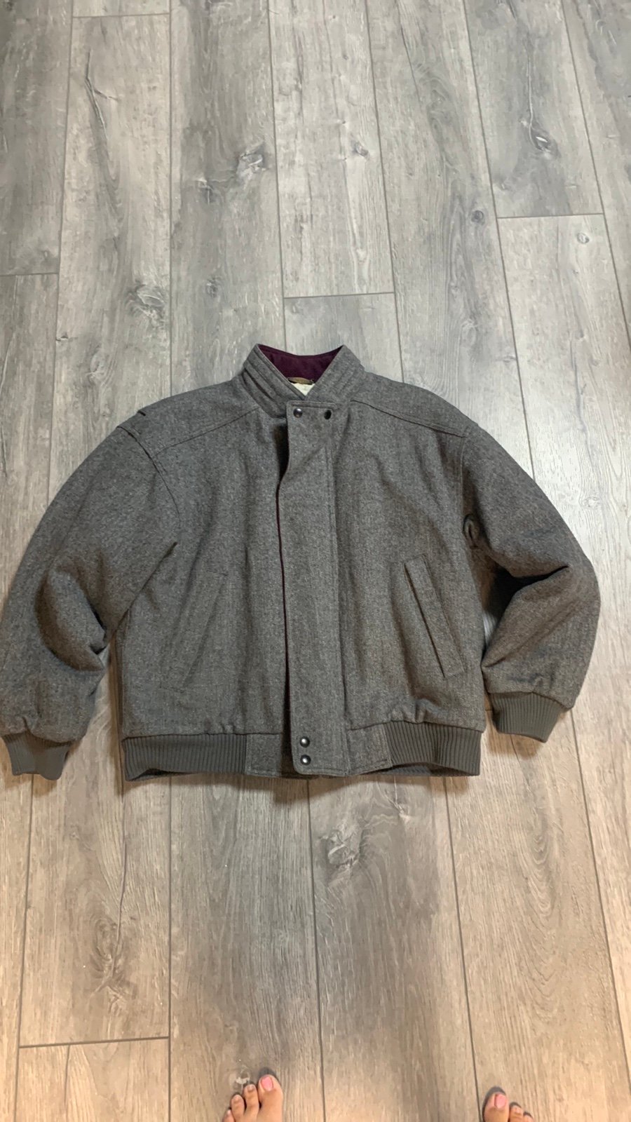 Vintage Members Only 100% Wool Zip Sherpa-Lined Coat Size 40