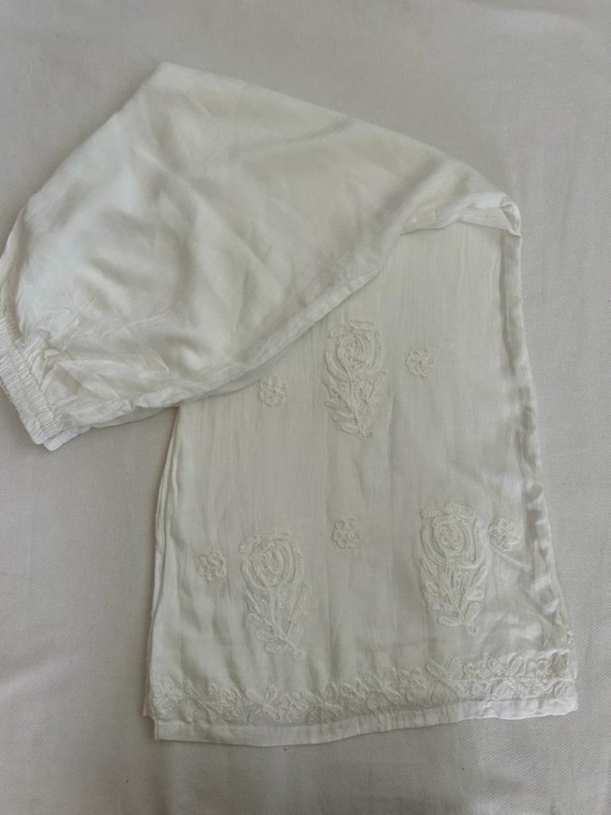 Chikankari soft rayon palazzo