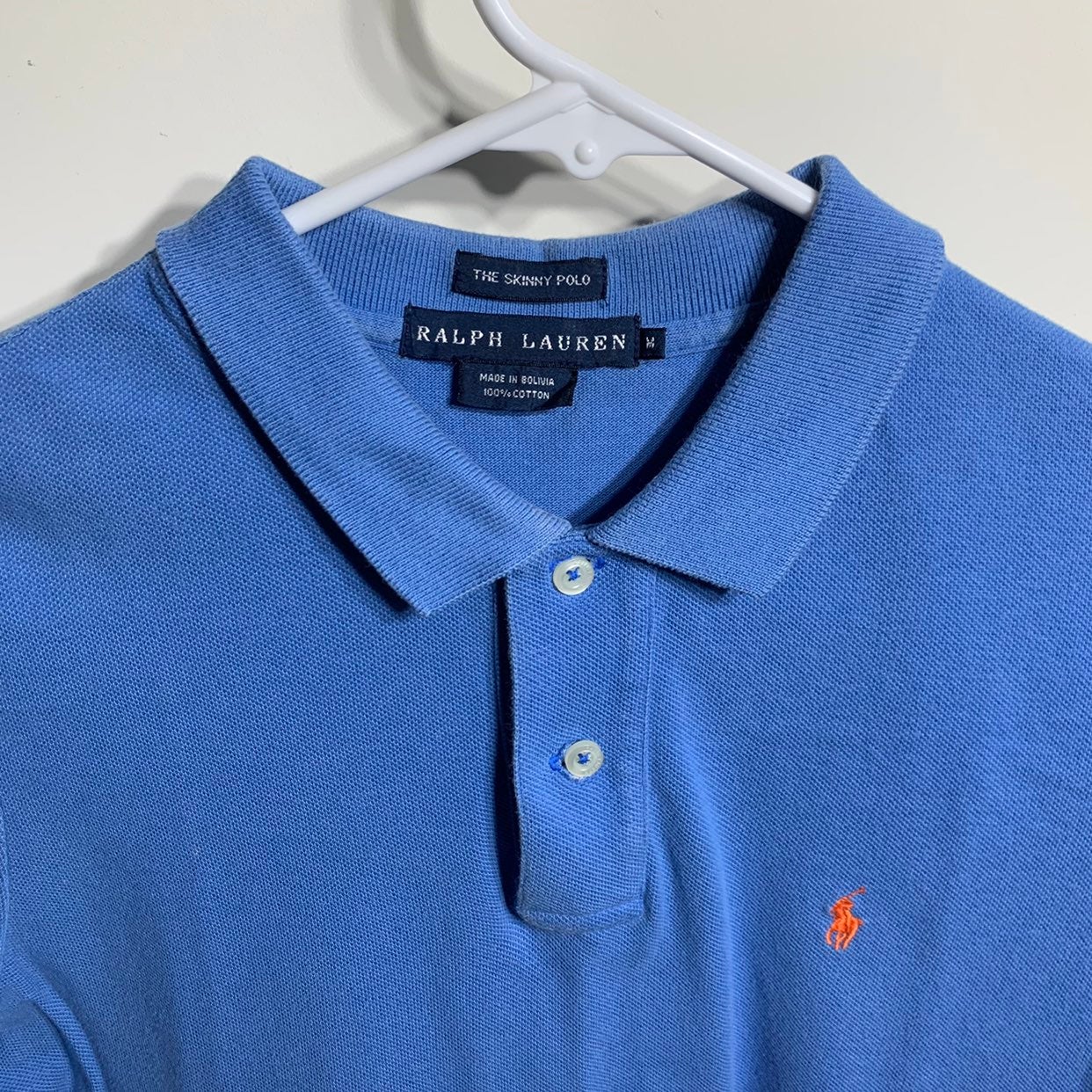 Ralph Lauren The Skinny Polo Shirt, Light Blue, M