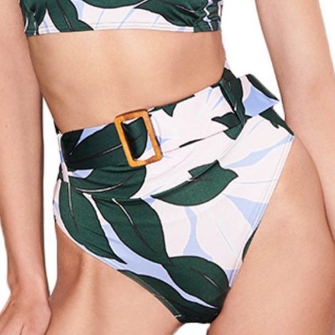 Alexandra Miro The Ursula High Waist Bikini Bottoms in Summer Palms SZ XS NWOT