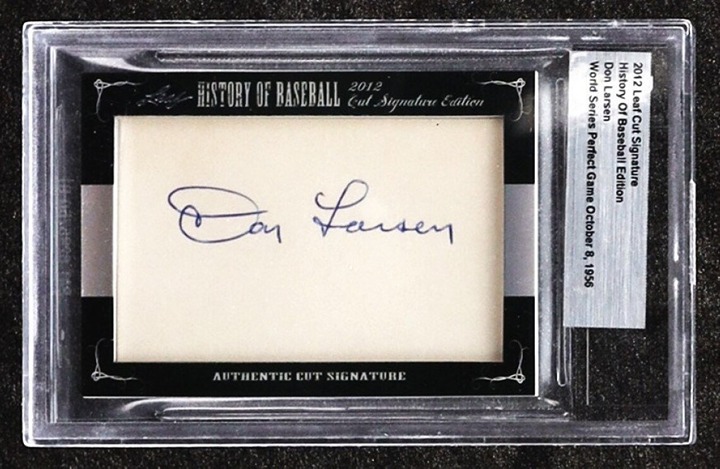 Don Larsen New York Yankees 2012 Leaf History of Baseball Cut Signatures #NNO