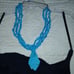 Y2K Sky Resort Halter Style top blouse with Real Blue Stone Turquoise size small