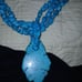 Y2K Sky Resort Halter Style top blouse with Real Blue Stone Turquoise size small