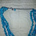 Y2K Sky Resort Halter Style top blouse with Real Blue Stone Turquoise size small