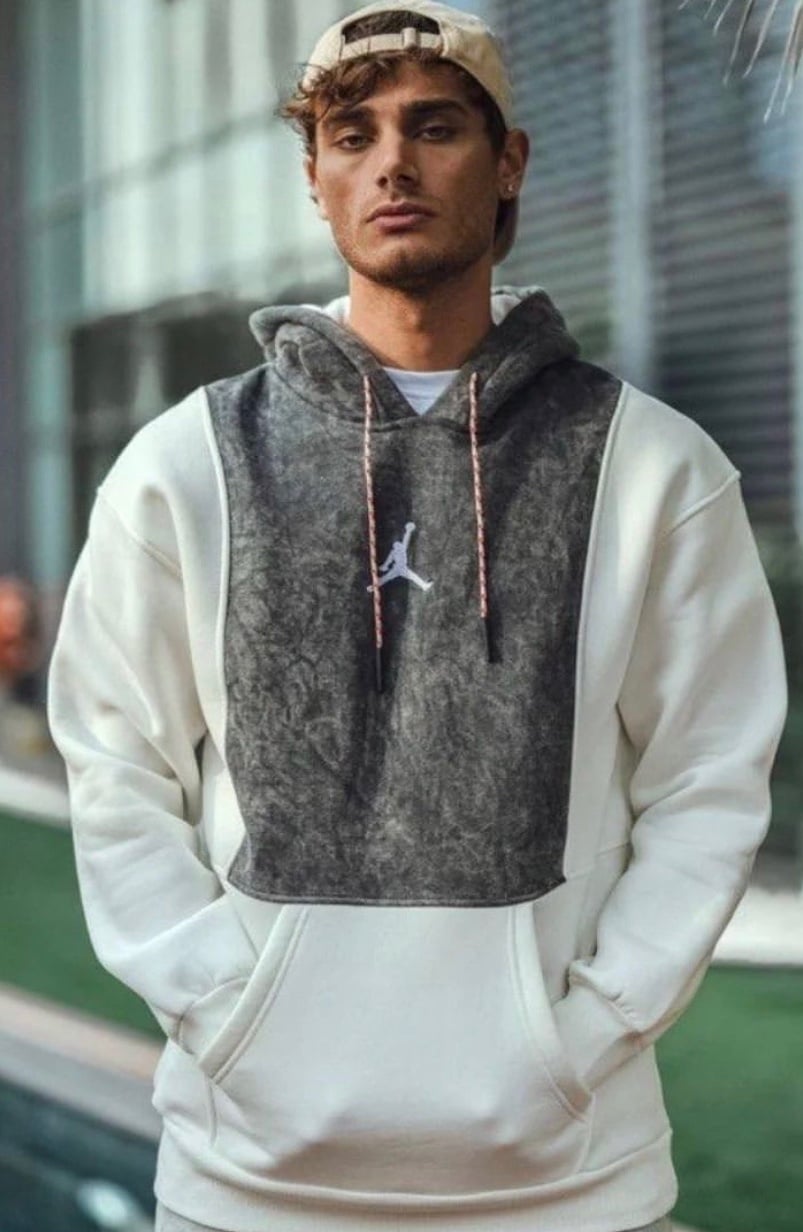 Air Jordan® Legacy 1 French Terry Acid Washed Air Fleece Hoodie CZ1160-100 - Ⓜ