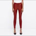 NWT Red Faux Leather Leggings
