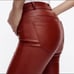 NWT Red Faux Leather Leggings