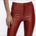 NWT Red Faux Leather Leggings