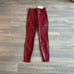 NWT Red Faux Leather Leggings
