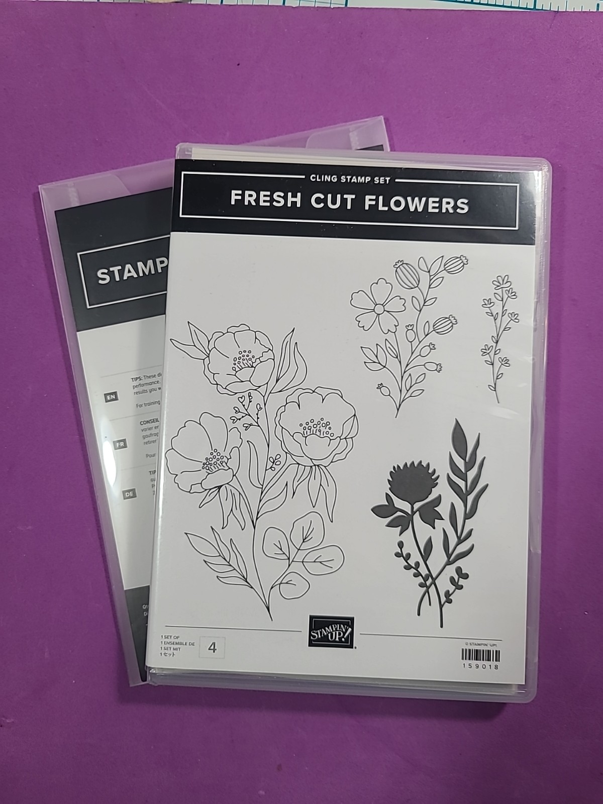 Stampin Up Fresh Cut Flowers Stamp and Fresh Cut Stems Die Set NEW