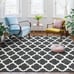Area Rug for Living Room, 4x6 Feet Modern Geometric Rug, Fluffy Distress