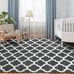 Area Rug for Living Room, 4x6 Feet Modern Geometric Rug, Fluffy Distress