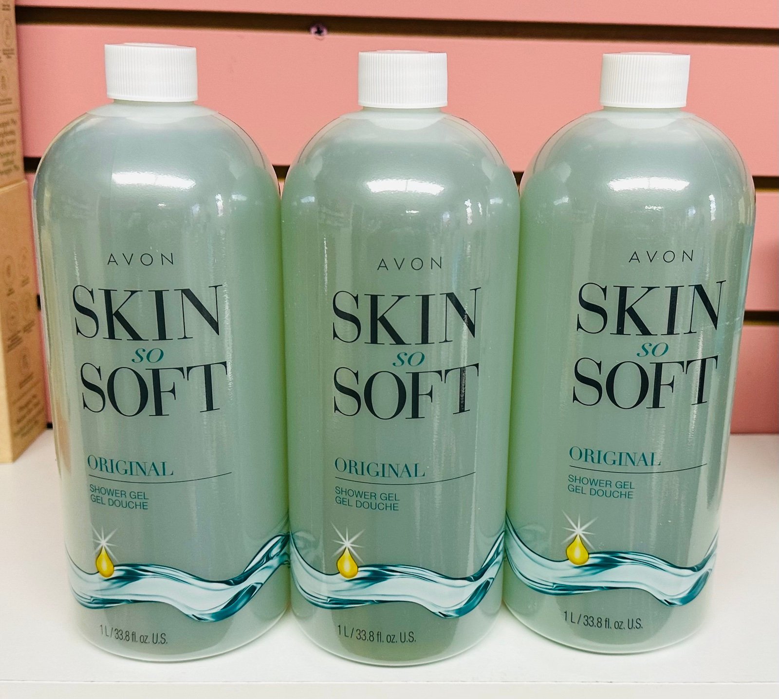 3, Skin So Soft Original Bonus-Size Shower Gel