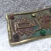 Gold Art Deco Handmade Wide Buckle Beads Signed Great Vintage Condition
