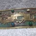 Gold Art Deco Handmade Wide Buckle Beads Signed Great Vintage Condition