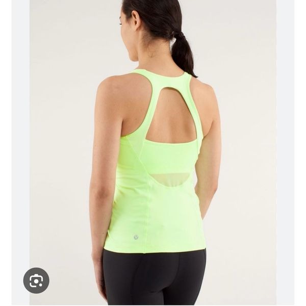 Lululemon Lime Green Pace Tank sz 8 NWT