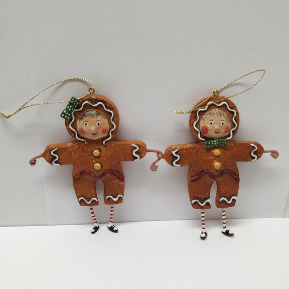 Lori Mitchell Gingerbread Ornaments - Boy and Girl Gingerbread Ornaments