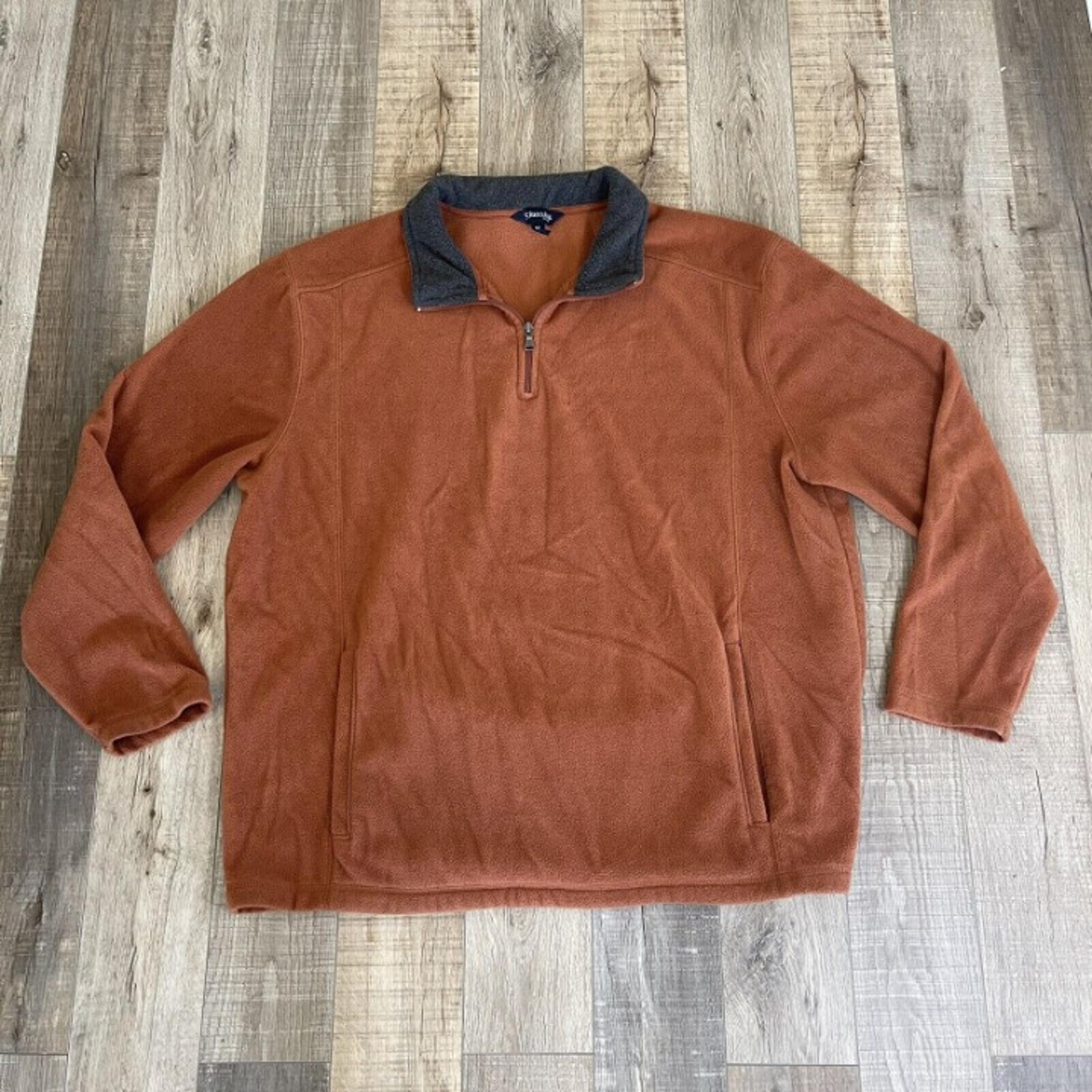 St Johns Bay Mens Large Quarter Zip Fleece Pullover Jacket Long Sleeve XXL