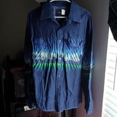 Vintage Wrangler Shirt Mens Size XL Western Pearl Snap Horse Brushpopper RARE