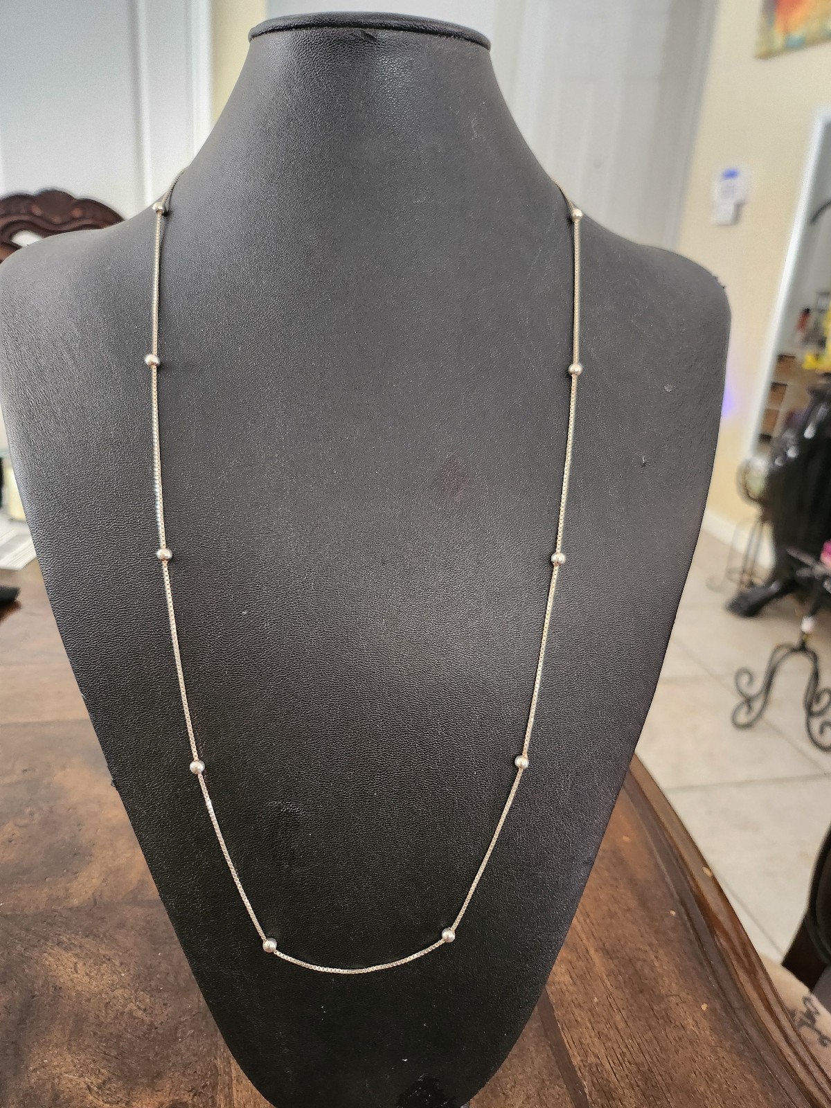 925 Sterling Silver Ball Bead Necklace