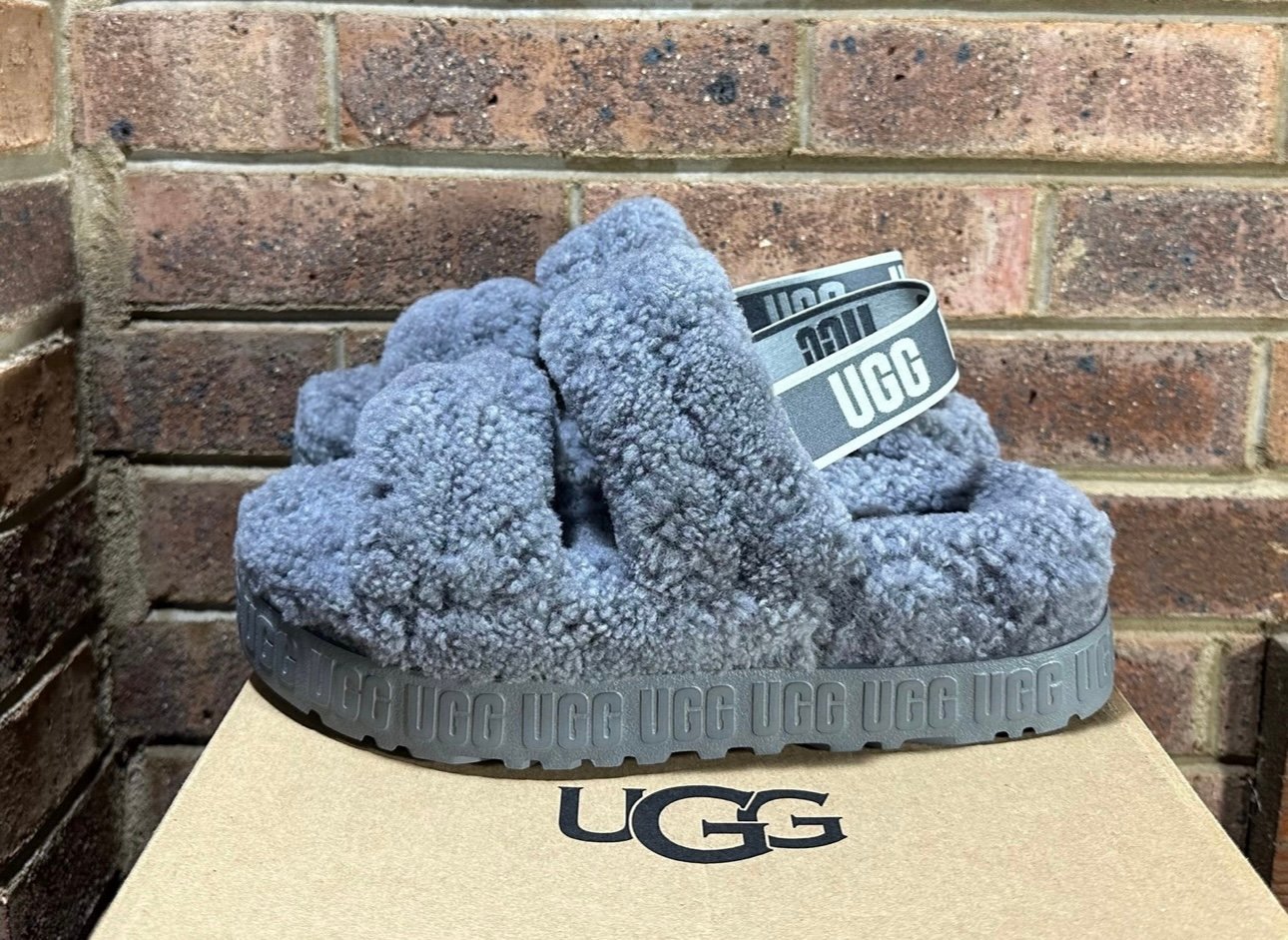 UGG Oh Fluffita Lighthouse Size: 10 Women’s BRAND NEW Grey