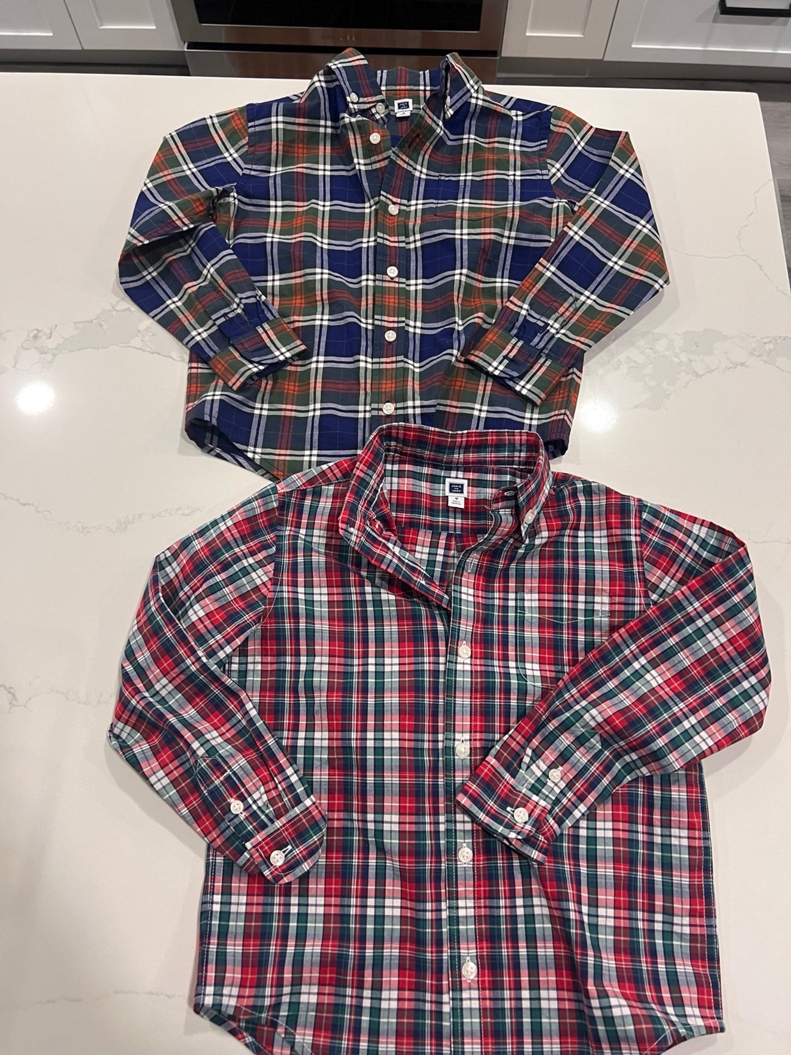 Janie and Jack set of two Poplin Shirts Size 5
