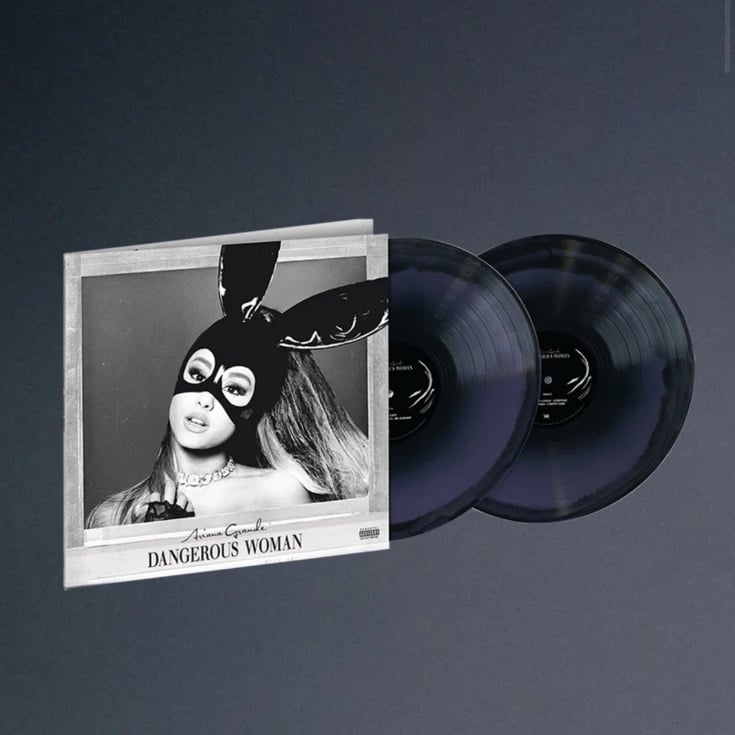 Ariana Grande Dangerous Woman Purple & Black SWIRL 2LP Vinyl