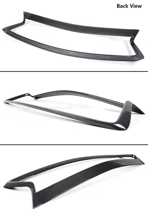 NEW 2018-2023 INFINITI Q50 REAL CARBON FIBER FRONT GRILLE OUTLINE TRIM COVER