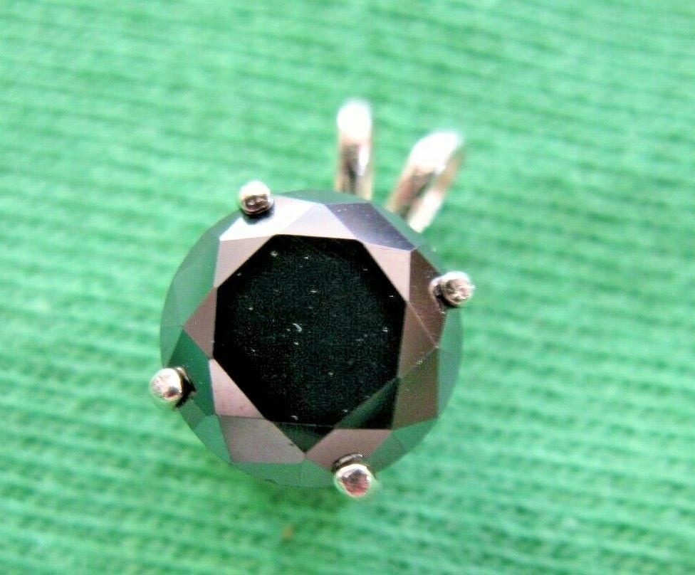 2.36ct BLACK DIAMOND NECKLACE,CERTI FICATE OF AUTHENTICITY,F REE DIAMOND TESTER