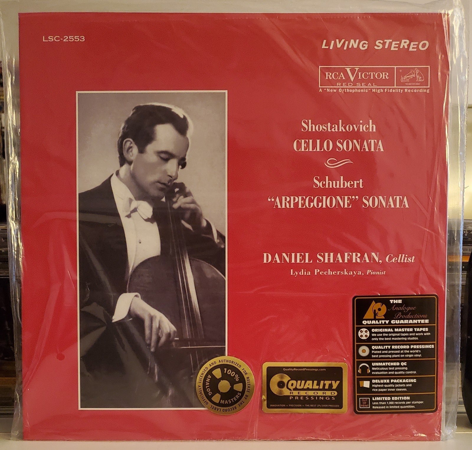 Schubert, Daniel Shafran, Lydia Pecherskaya ‎– Cello Sonata / Arpeggione Sonata