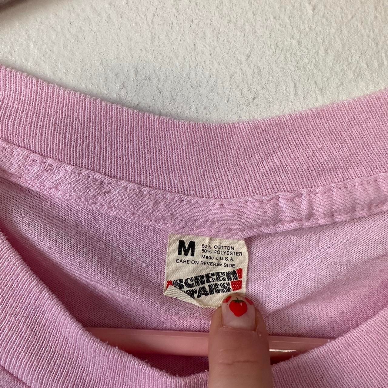 Vintage 80s Pink Kentucky Derby Horse Single Stitch T-shirt T-shirts