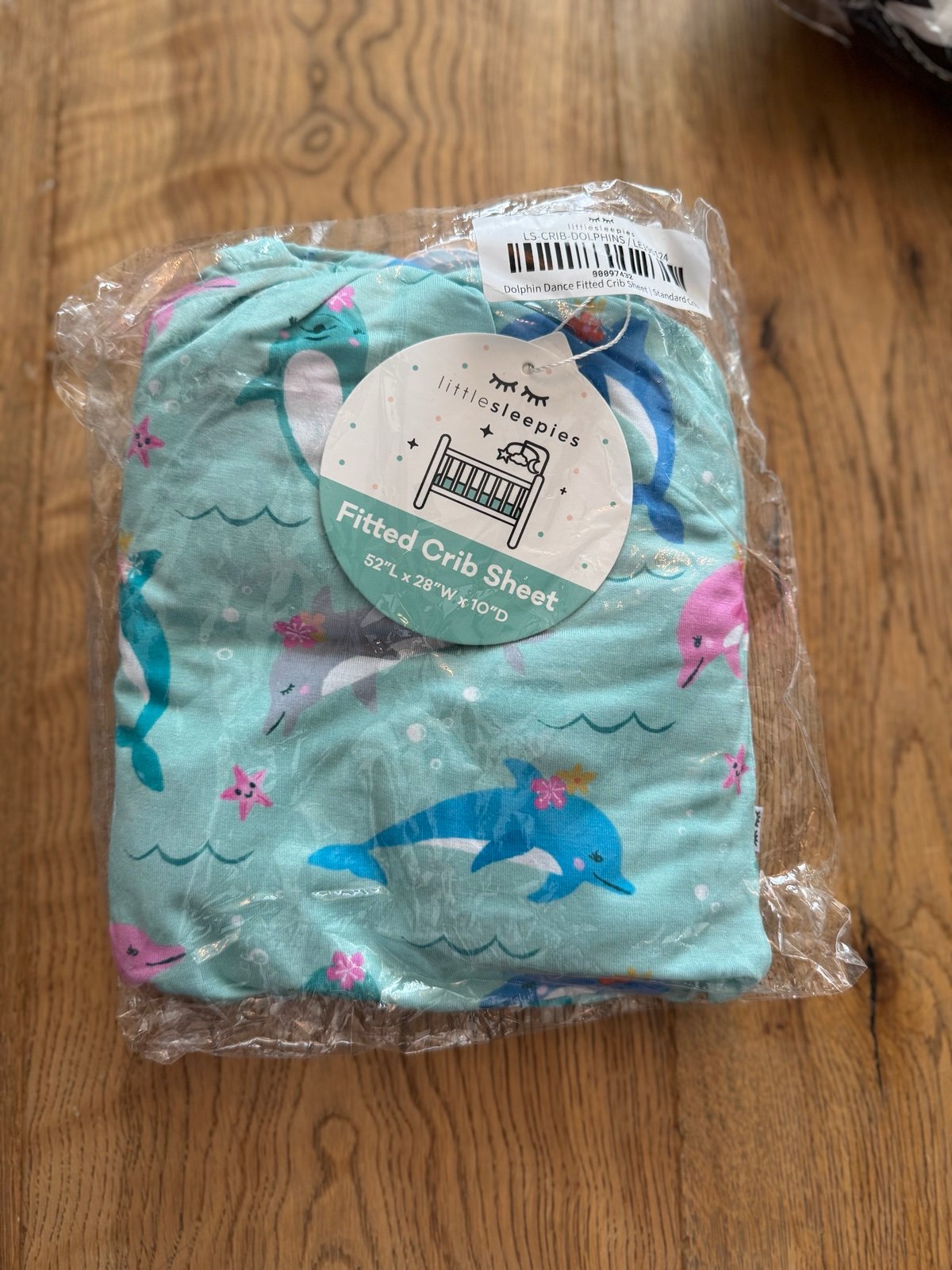 Little sleepies dolphin dance crib sheet