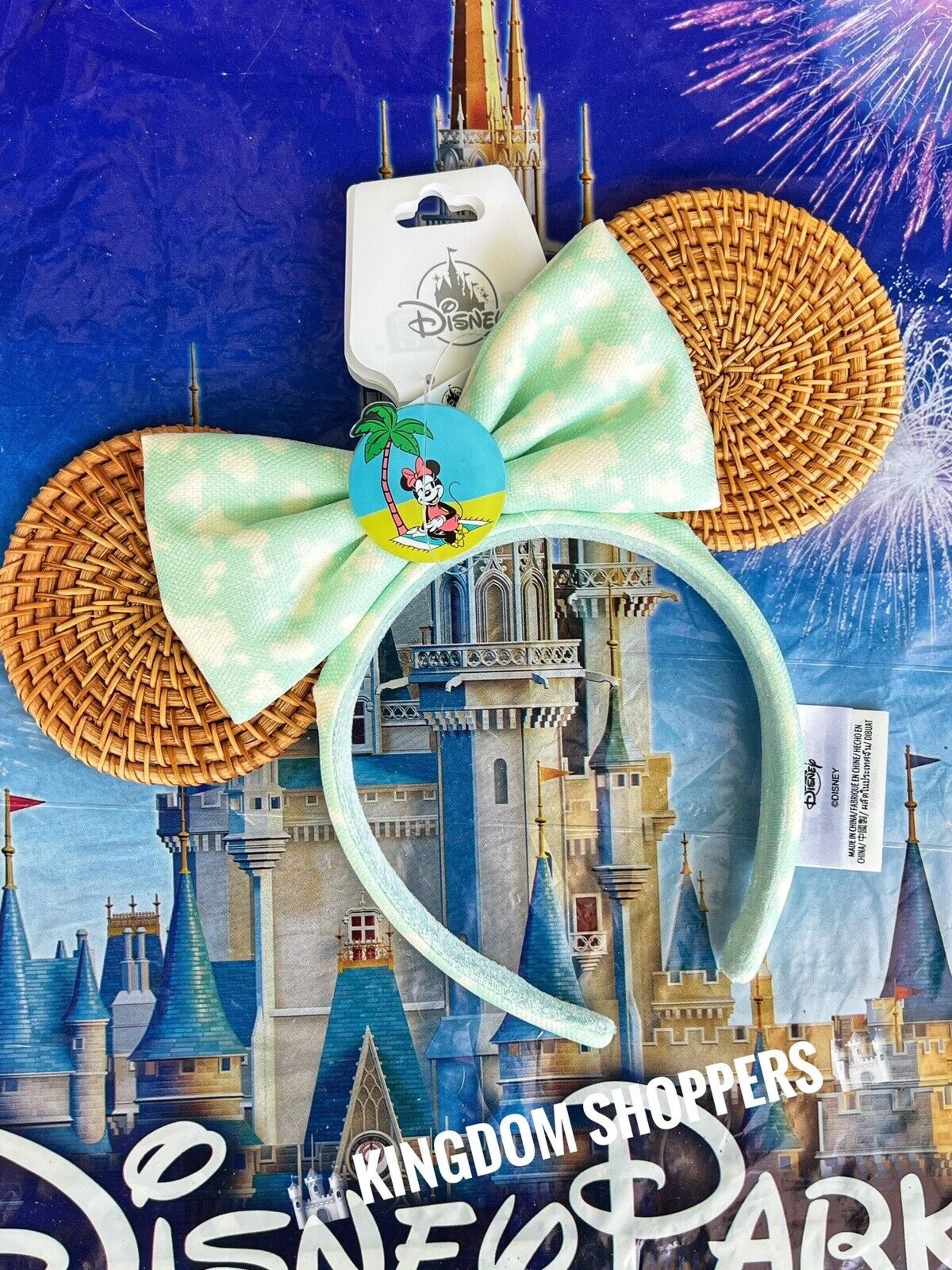 2024 Disney Parks Minnie Mouse Summer Tropical Palm Tree Rattan Headband Ears