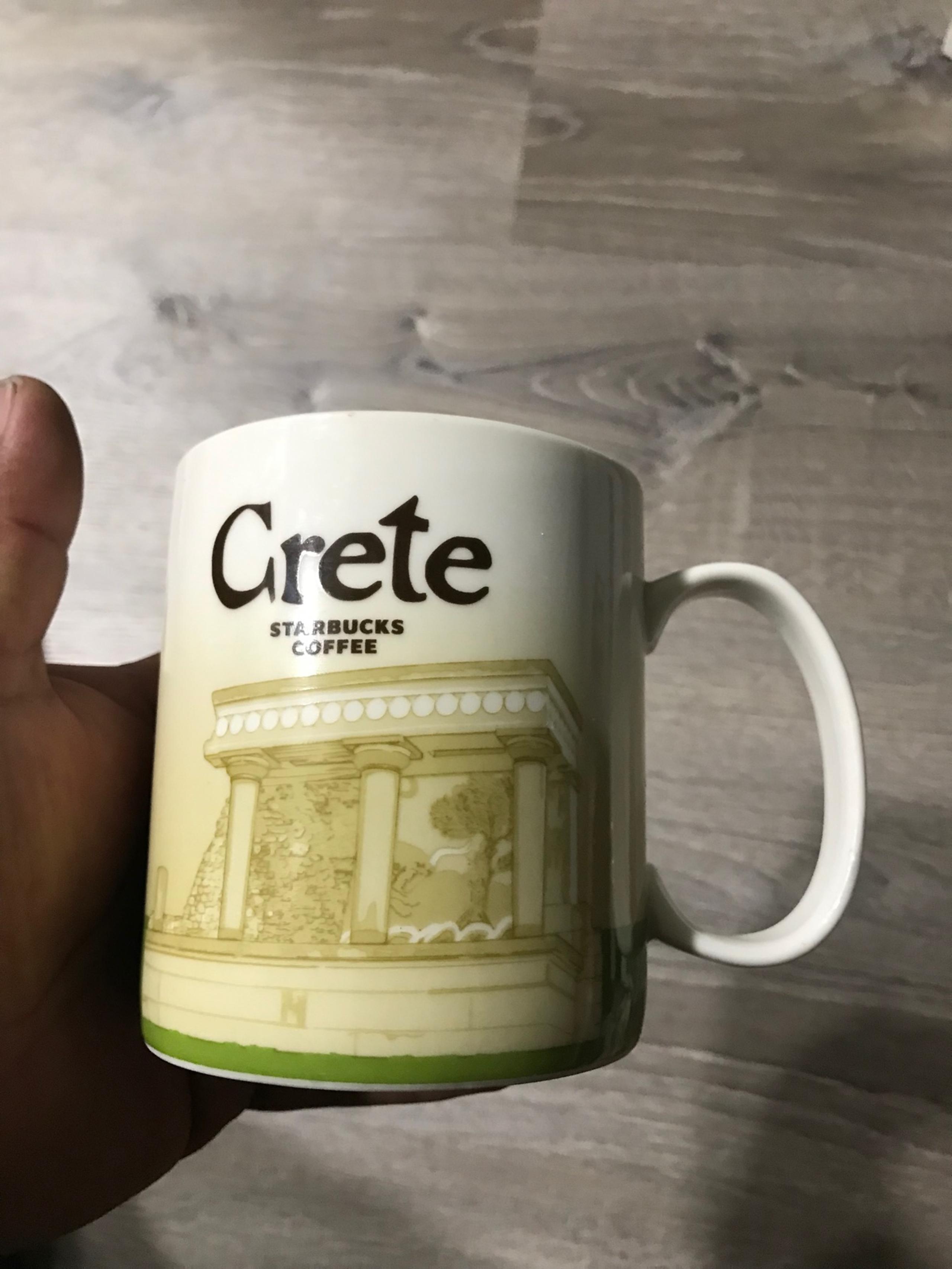 Crete - 16oz. Coffee/Tea Mug - Starbucks You Are Here Series - Olive Green/Cream