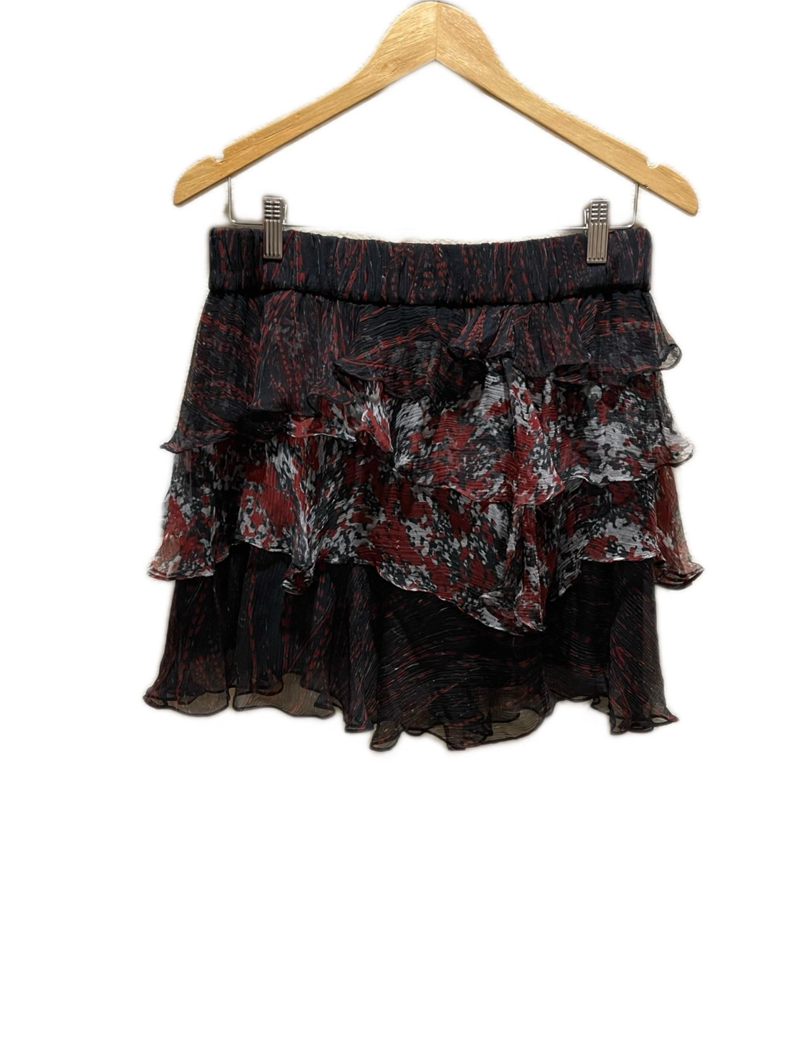 IRO LOEY Ruffle Mini Skirt in Multicolor Viscose
