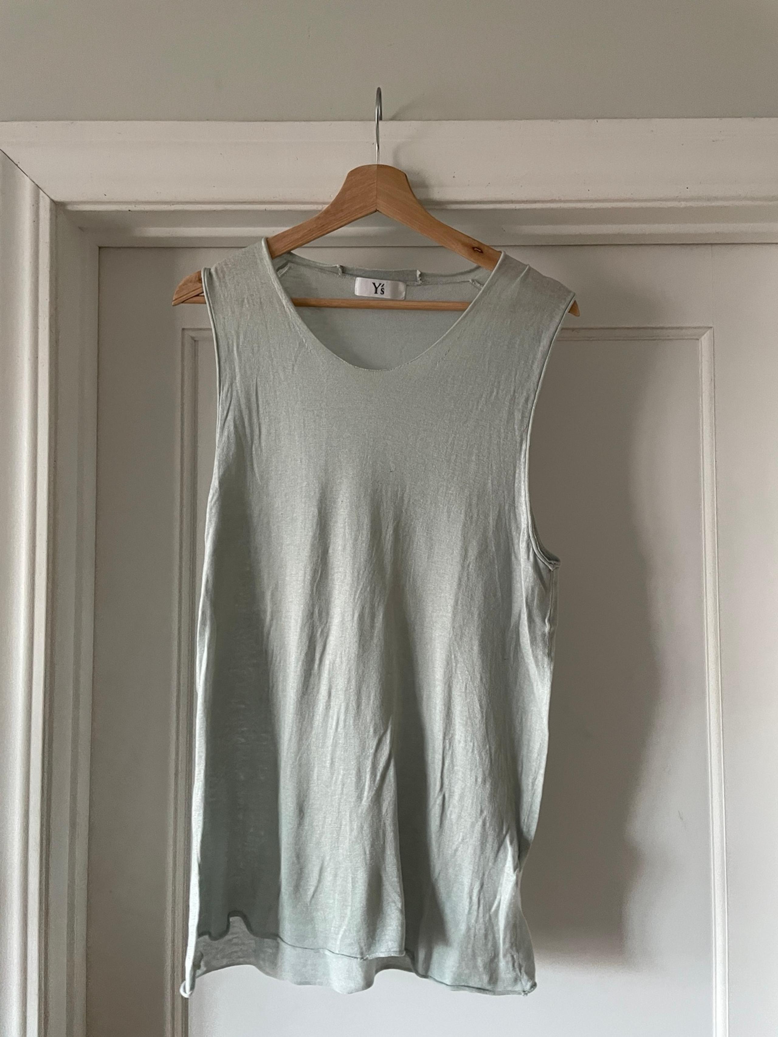 Y’s by Yohji Yamamoto pastel blue tank top - Y- by Yohji Yamamoto