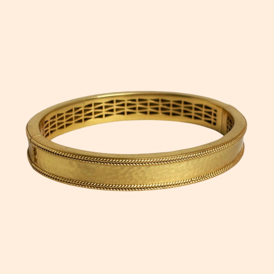 Julie Vos Gold Hinge Bangle Bracelet