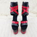Size 7 Flamingo Red Black 2 tone 8 High Heel Closed Back Platform Pole Shoes