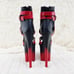 Size 7 Flamingo Red Black 2 tone 8 High Heel Closed Back Platform Pole Shoes